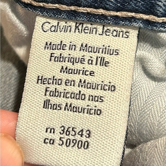 Calvin Klein Mens Denim Blue Jeans Straight Leg 36 x 32, Medium Wash - Picture 6 of 9